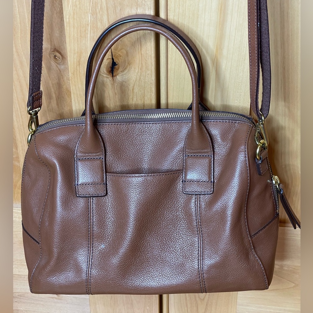 Fossil leather handbag